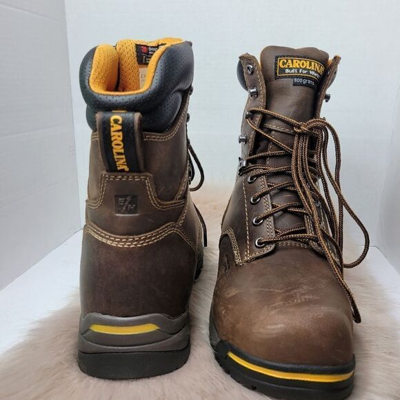 Carolina Men's Insulated Bruno Hi Comp Toe Dark Brown Boots Shoes Size 10.5 - Picture 6 of 8